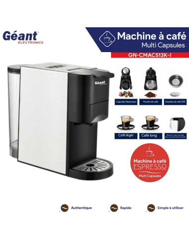 Géant Machine à café 0.6L 19 Bars...