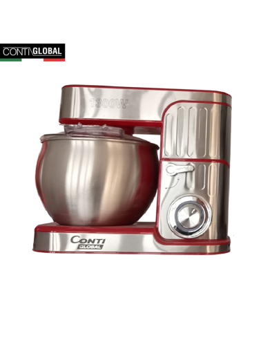 Conti Global Pétrin 6L Inox Rouge -...